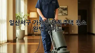 일산서구 가좌동 단독주택 청소 완벽 가이드
