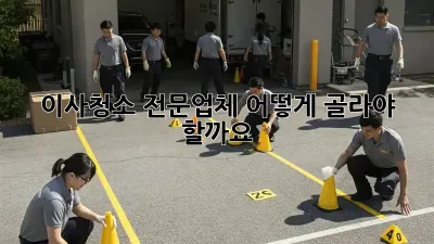 이사청소 전문업체, 어떻게 골라야 할까요?